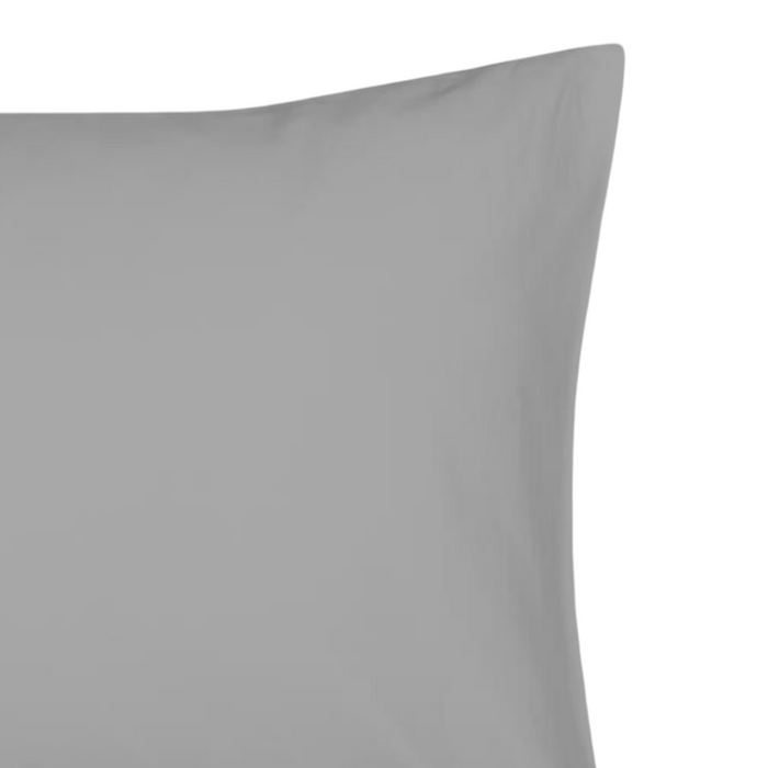 144 Thread Count Polycotton Pillowcase - Grey