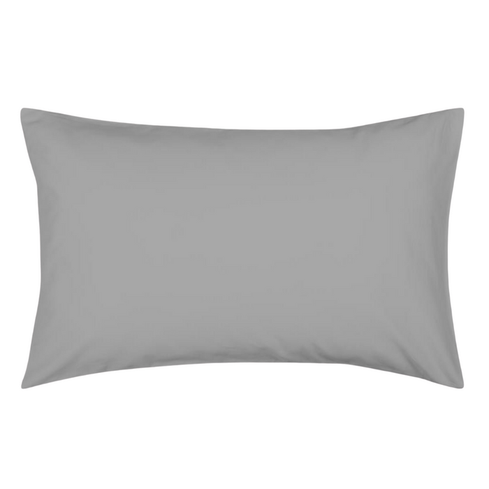 144 Thread Count Polycotton Pillowcase - Grey