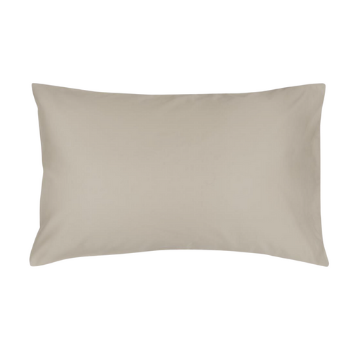 Easy Care Polycotton 144 TC Pillowcase Stone Whitehouse Continental Linen