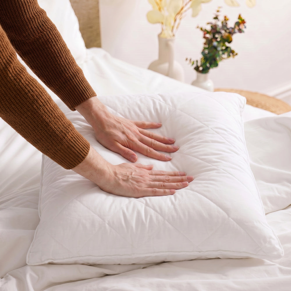 Quilted Hollow Puff Pillow Continental-Pillows