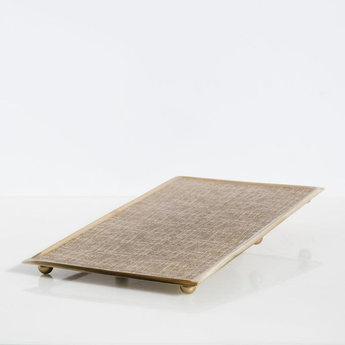 Rectangular Tray - Brushed Gold-Décor