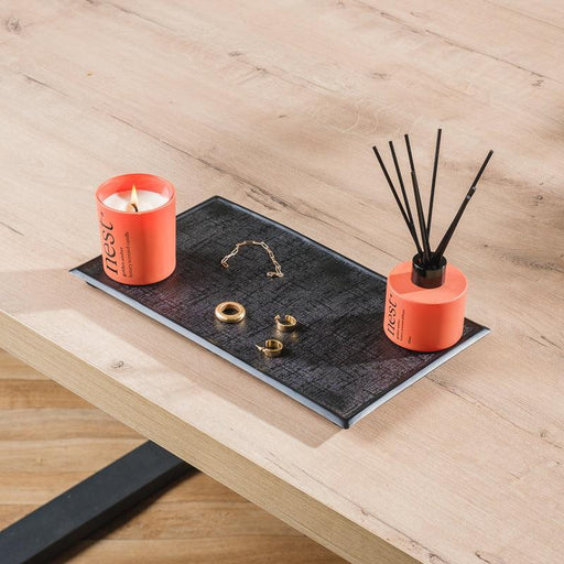 Rectangular Tray - Matt Black-Décor