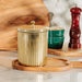 Ribbed Canister with Lid Gold-Canisters