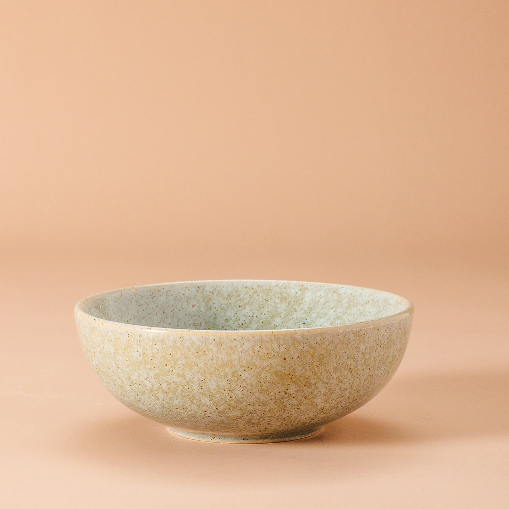 Rimmed Stoneware Bowl Blue Grey-Bowls