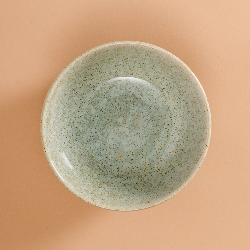 Rimmed Stoneware Bowl Blue Grey-Bowls