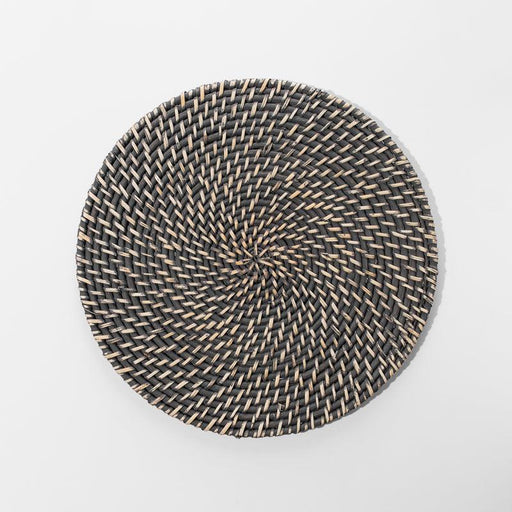 Round Rattan Placemat - Natural Dark-PLACEMATS