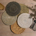 Round Rattan Placemat - Natural Dark-PLACEMATS