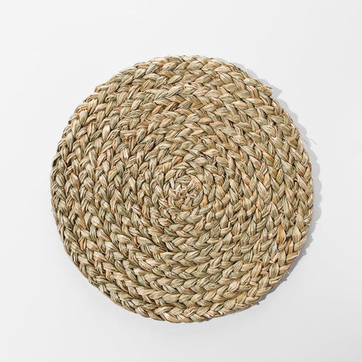 Round Seagrass Placemat - Wheat-PLACEMATS