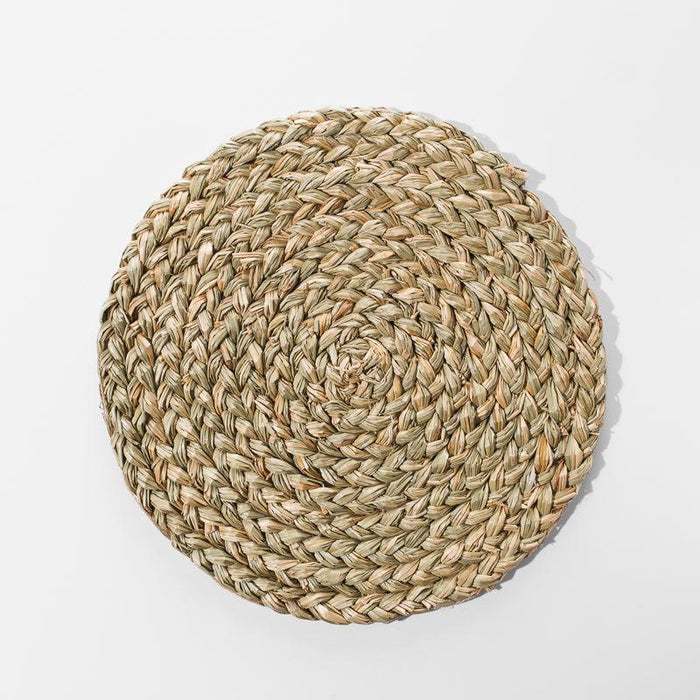 Round Seagrass Placemat - Wheat-PLACEMATS