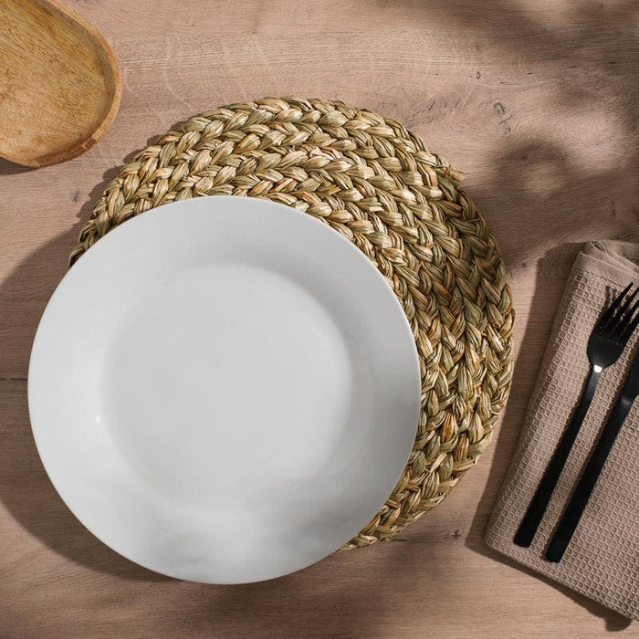 Round Seagrass Placemat - Wheat-PLACEMATS