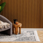 San Remo Mediterranean Collection Jacquard Polycotton Carpet Monochrome