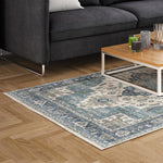 Silkwhisper Printed Carpet Blue Lagoon