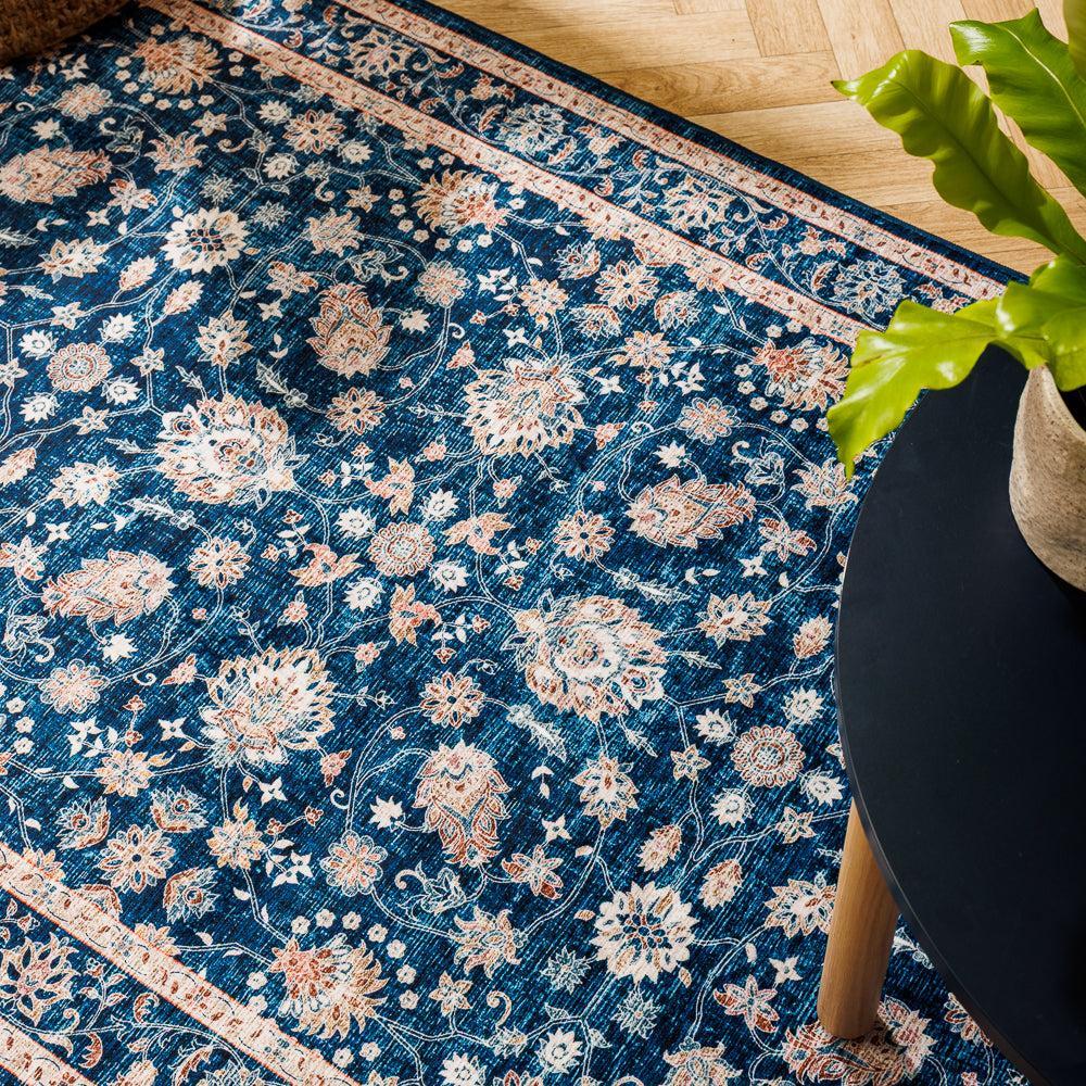 Silkwhisper Printed Carpet Indigo Eclipse-Carpets/Rugs
