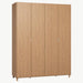 Simple 4-Door Wardrobe - Oak-Armoires & Wardrobes