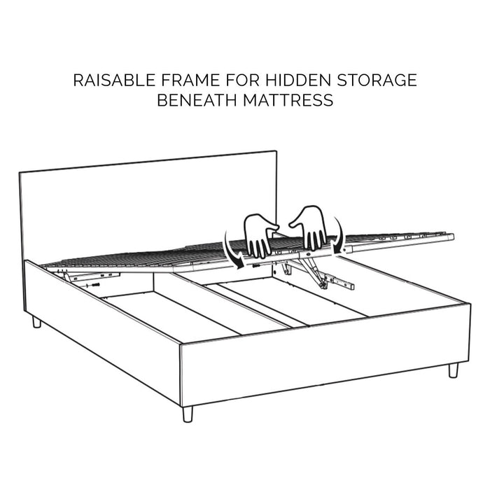 Simple Bed - Queen XL - Black-Beds & Bed Frames