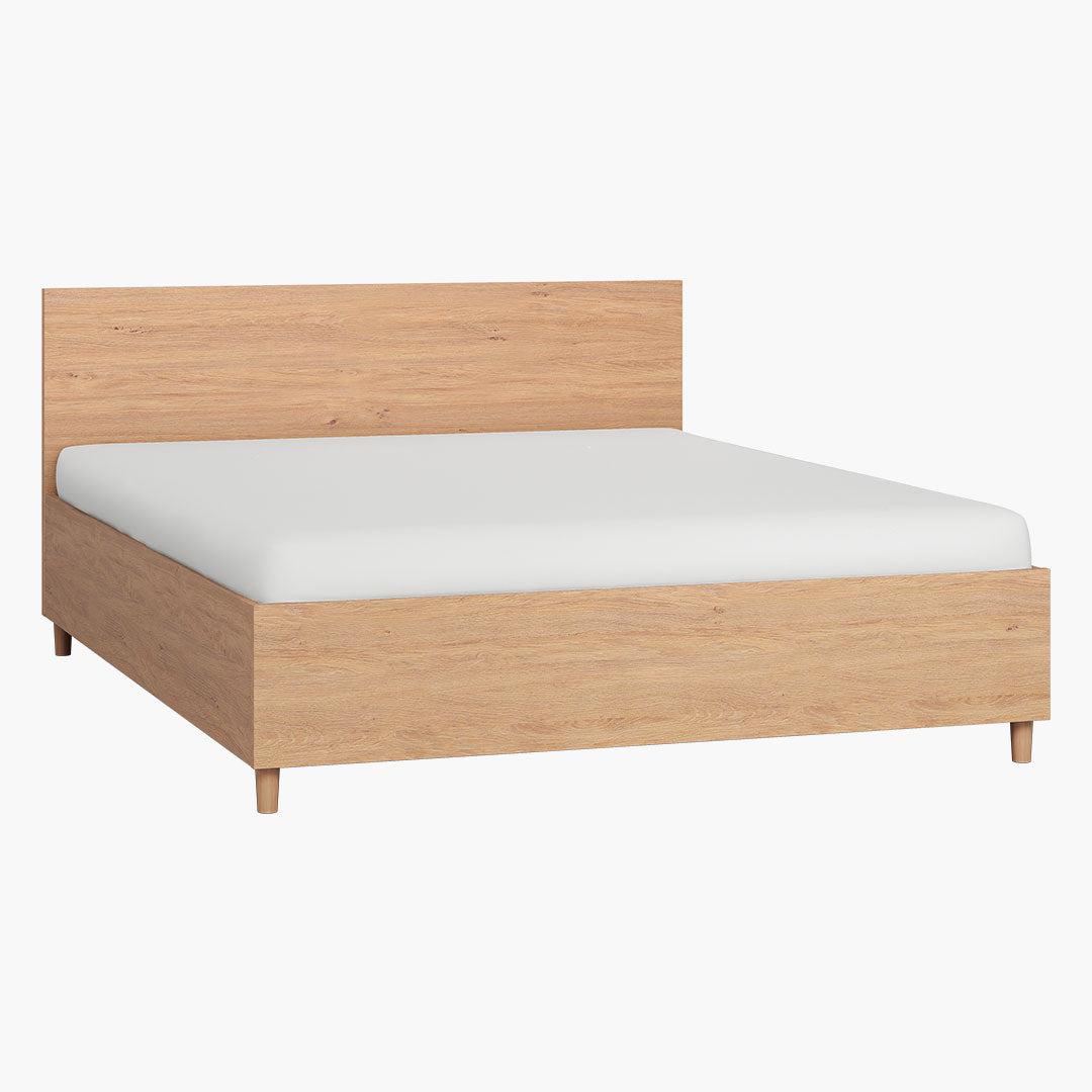 Simple Bed - Queen XL - Oak-Beds & Bed Frames