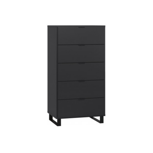 Simple Dresser With Drawers Narrow - Black-Non Stock-Little Whitehouse