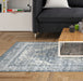 Skyline Printed Silkwhisper Carpet - Blue-CARPET