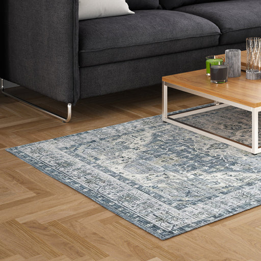 Skyline Printed Silkwhisper Carpet - Blue-CARPET