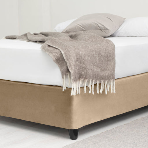 Snugfit Velvet Bed Base Wrap - Taupe