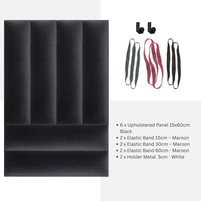 Soform Wall Panels Bundle - Black Velvet-Storage & Organization