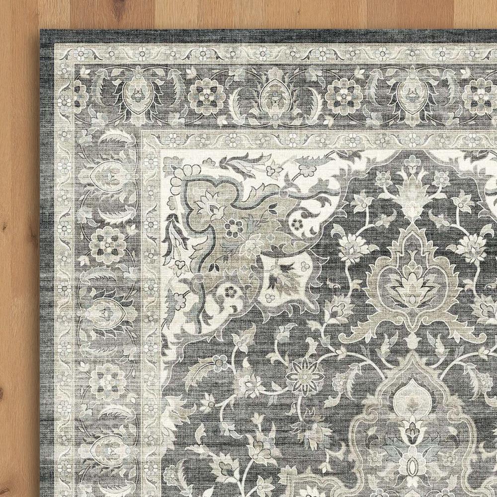 Softweave Printed Carpet Ash Fern-Carpets/Rugs