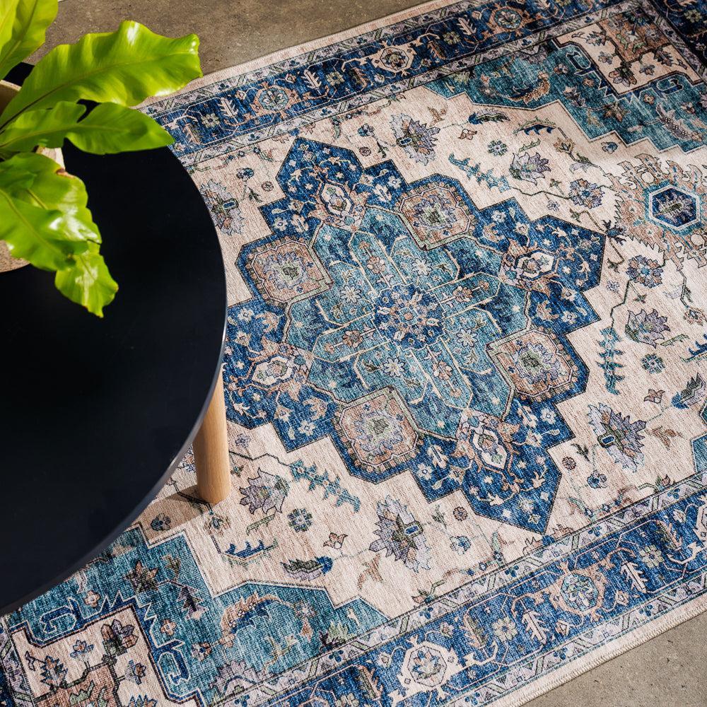Softweave Printed Carpet Blue Lagoon-Carpets/Rugs
