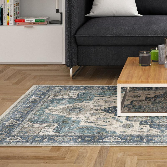 Softweave Printed Carpet Blue Lagoon