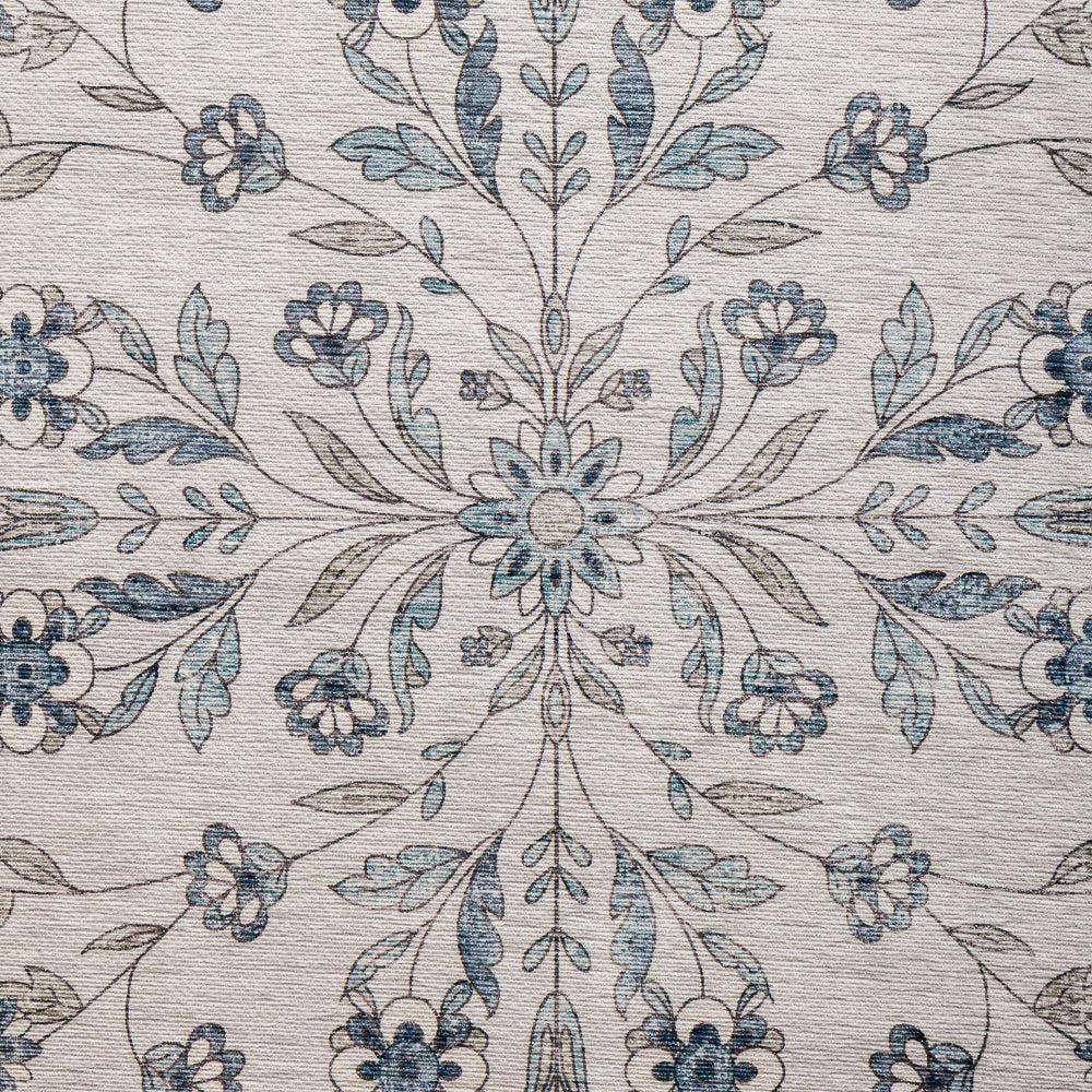 Softweave Printed Carpet Fern Dusky Blue-Carpets/Rugs