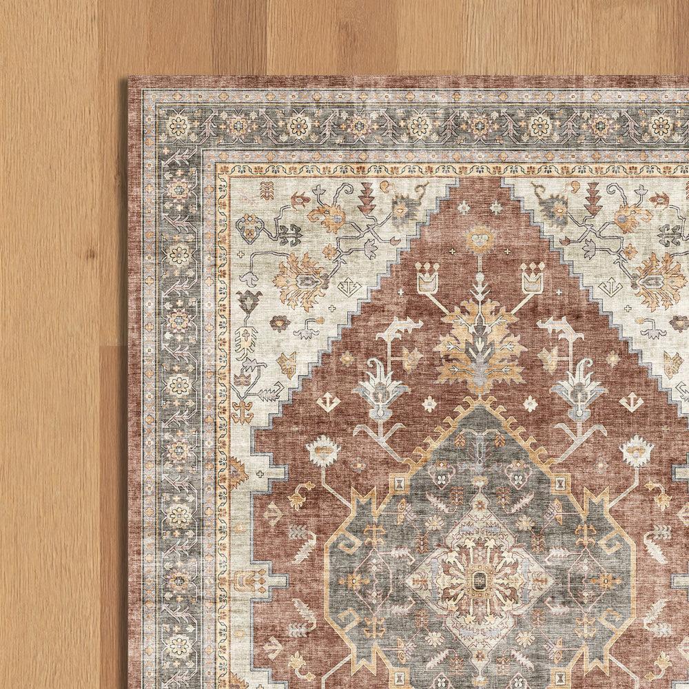Softweave Printed Carpet Harvest Rust-Carpets/Rugs