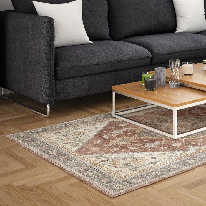 Softweave Printed Carpet Harvest Rust-Carpets/Rugs