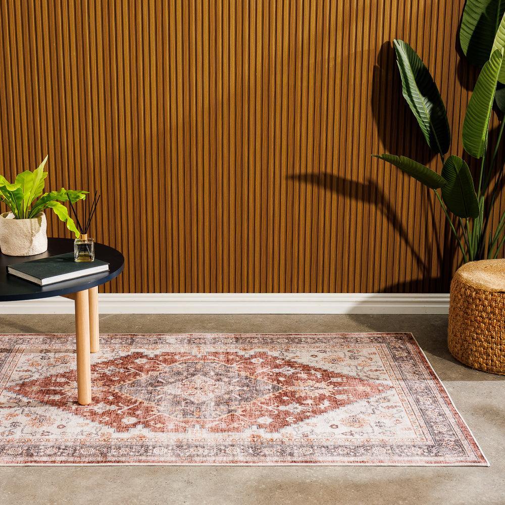 Softweave Printed Carpet Harvest Rust-Carpets/Rugs