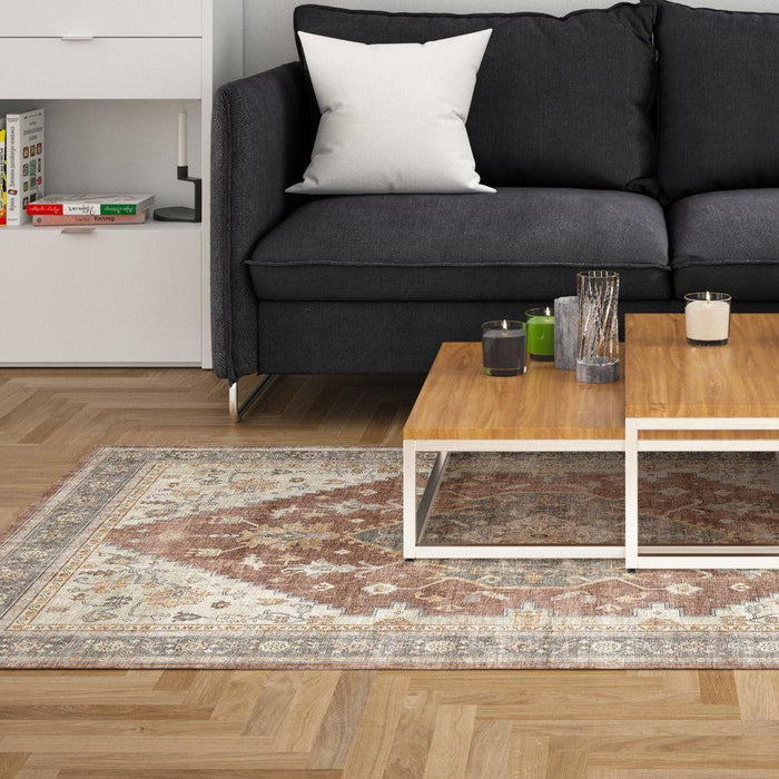 Softweave Printed Carpet Harvest Rust-Carpets/Rugs