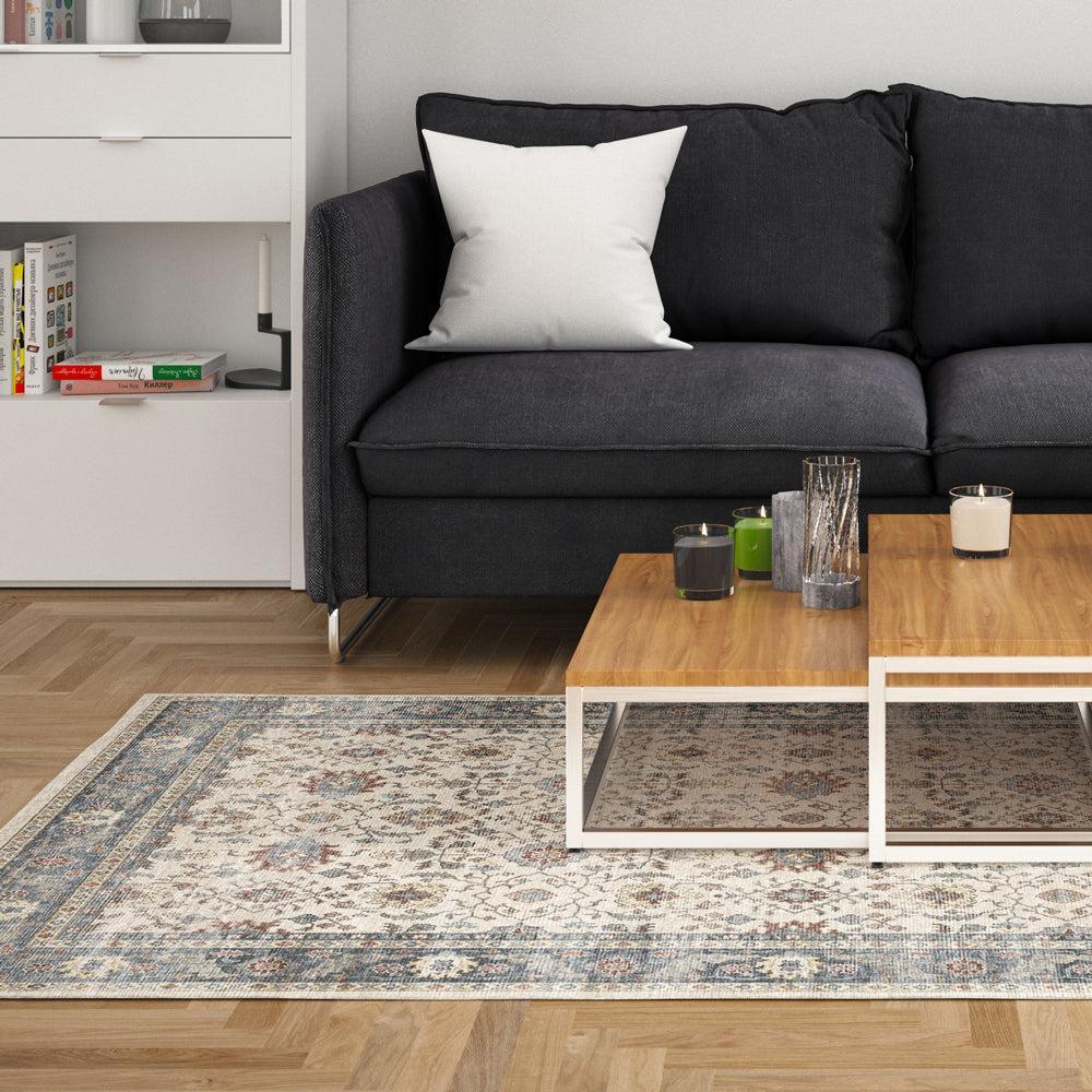 Softweave Printed Runner Ivory Dream-Carpets/Rugs