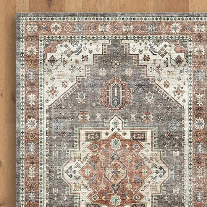 Softweave Printed Runner Walnut Whisper-Carpets/Rugs