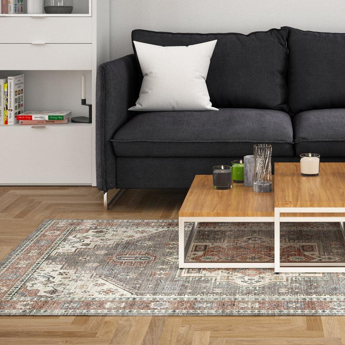 Softweave Printed Runner Walnut Whisper-Carpets/Rugs