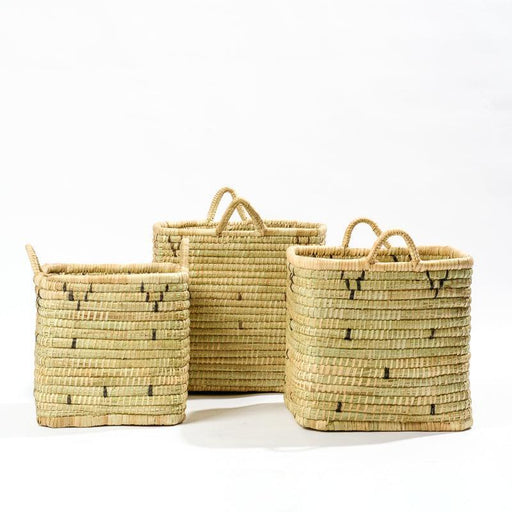 Square Basket Accent - Natural-Basket