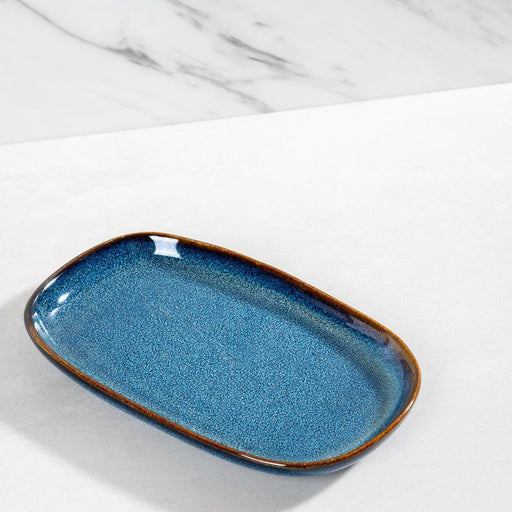 Stoneware Oval Plate Medium - Midnight Blue