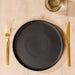 Stoneware Rimmed Dinner Plate - Black-CERAMIC