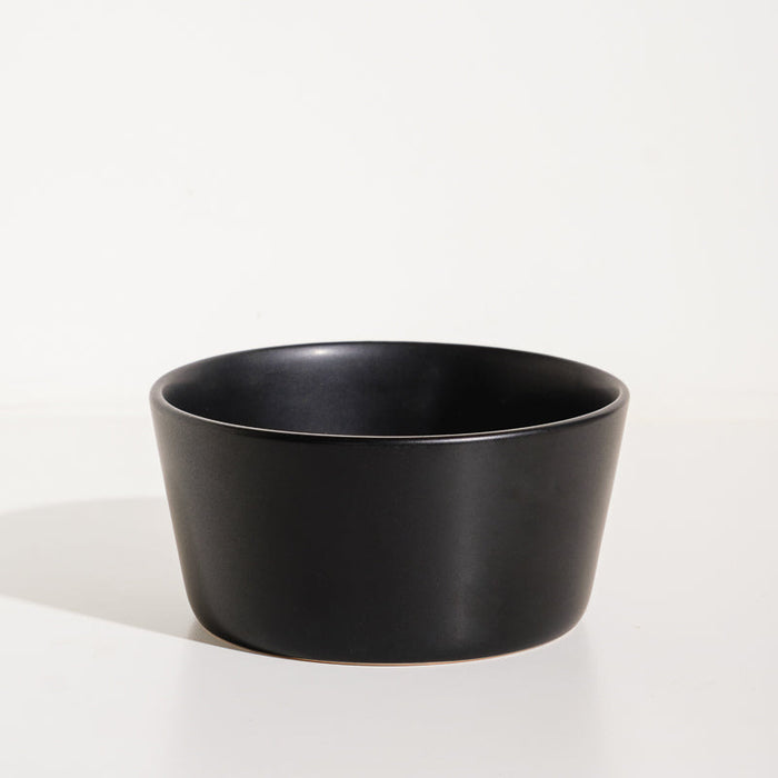 Stoneware Tapered Bowl - Black-CERAMIC