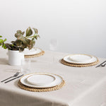 Stripe Tablecloth Beige