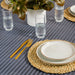 Stripe Tablecloth Charcoal (8 Seater)-Serveware