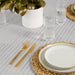 Stripe Tablecloth Light Grey (8 seater)-Serveware