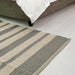 Dark Grey Striped Rug - 120 x 180cm