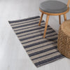 Striped Box Rug Navy (60x120cm)