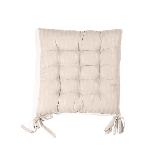 Striped Chair Pad - Beige-SCATTER