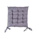 Striped Chair Pad - Dark Grey