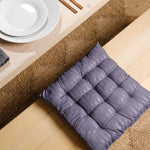 Striped Chair Pad Dark Grey