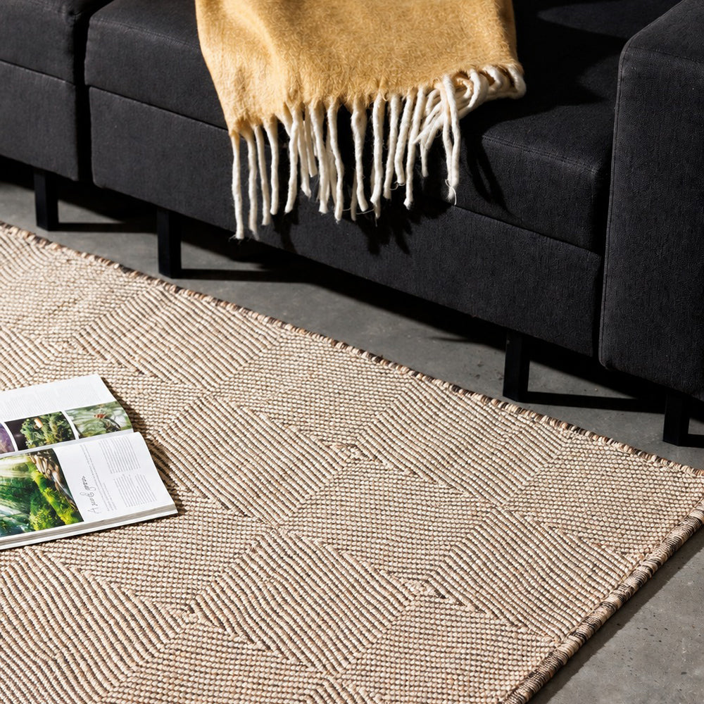 Summer Wave Indoor and Outdoor Rug Brown-Carpets/Rugs