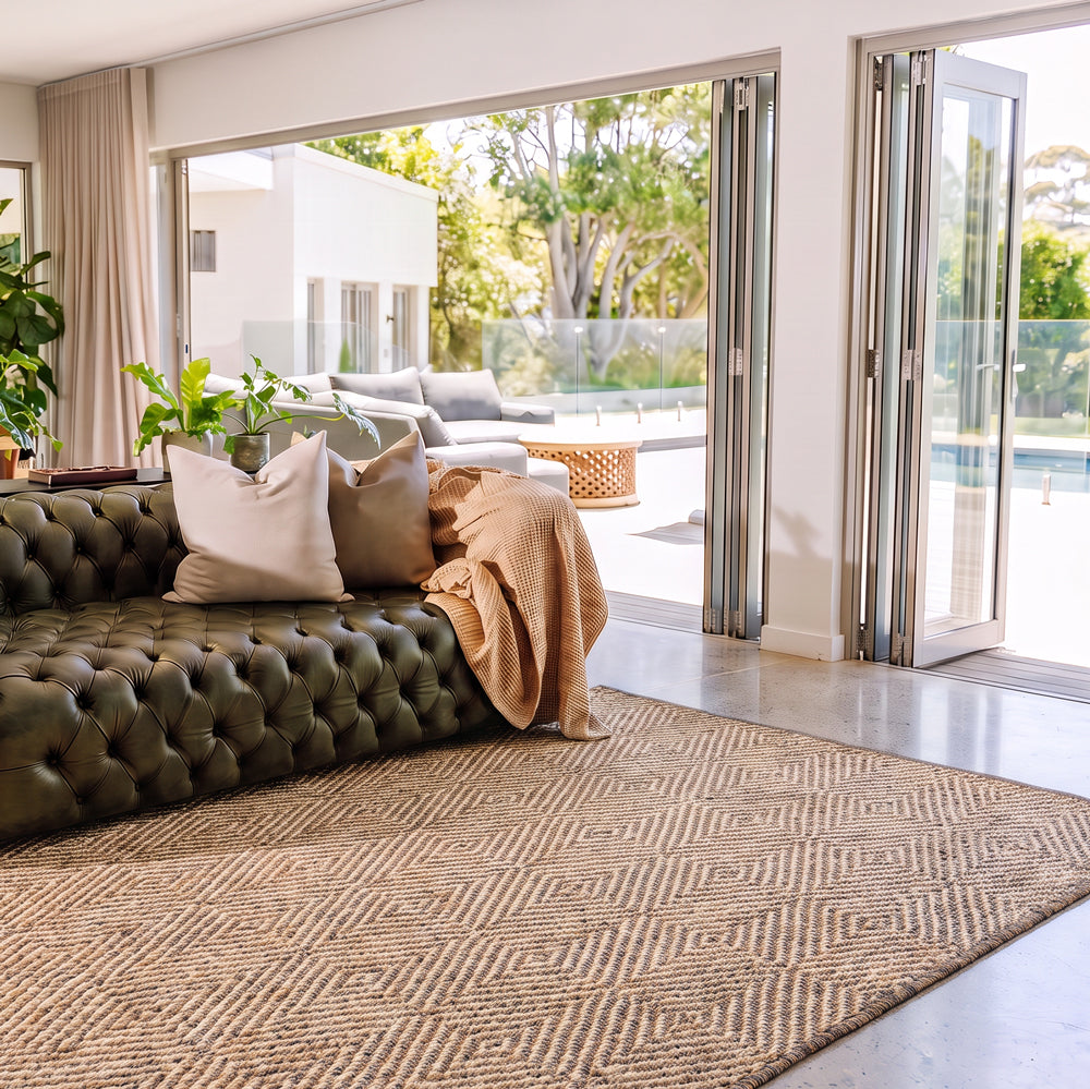 Summer Wave Indoor and Outdoor Rug Brown-Carpets/Rugs